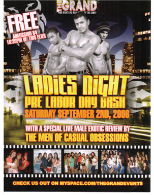 The Grand Ave Night Club featuring Male Strippers From Bad Ass Strippers
